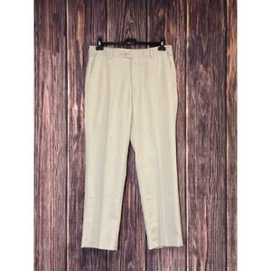 JOS. A. Bank Leadbetter Golf Pants Mens 32x30 Tailored Fit Ivory Polyester